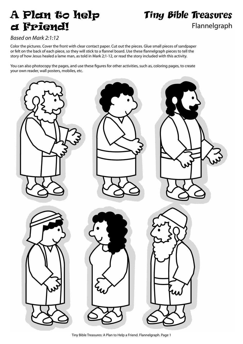 disciples help others coloring pages