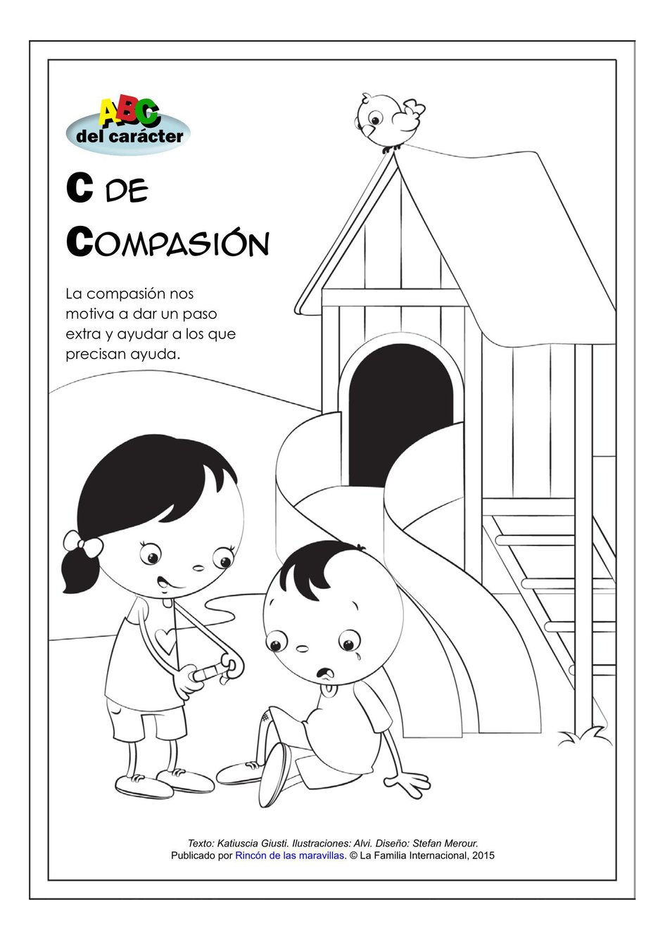 Página para colorear: ABC del carácter: C de Compasión | Rincón de las  maravillas