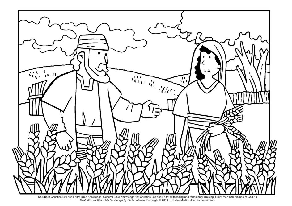 Ruth 1 Old Testament Sketch Coloring Page