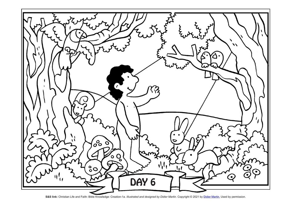 creation of the world coloring pages