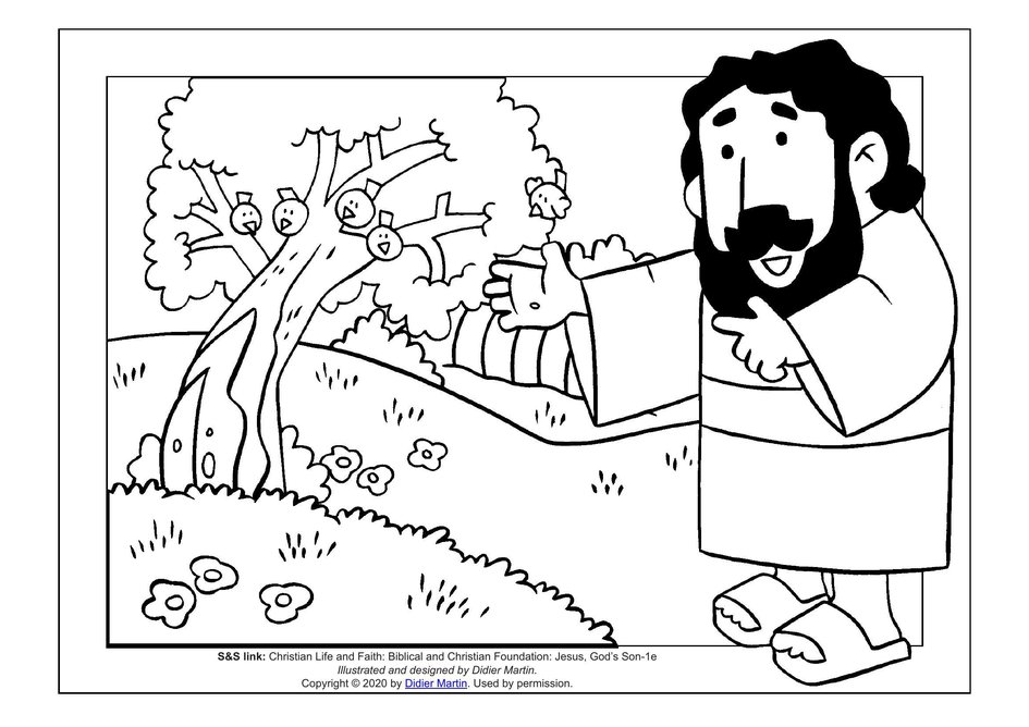 Mustard Seed Tree Coloring Page