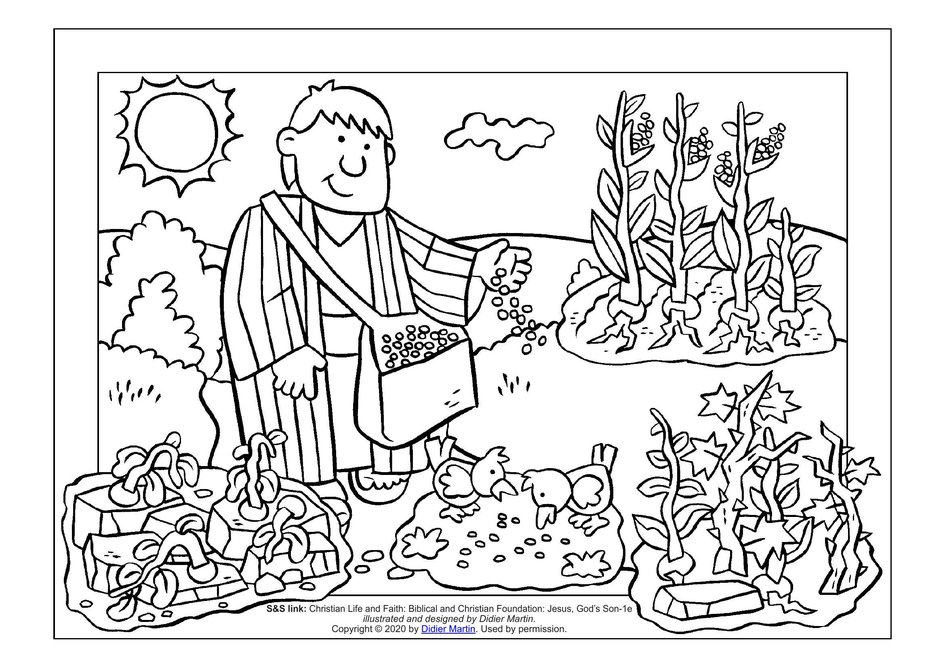 The Sower Parable Coloring Page Coloring Pages