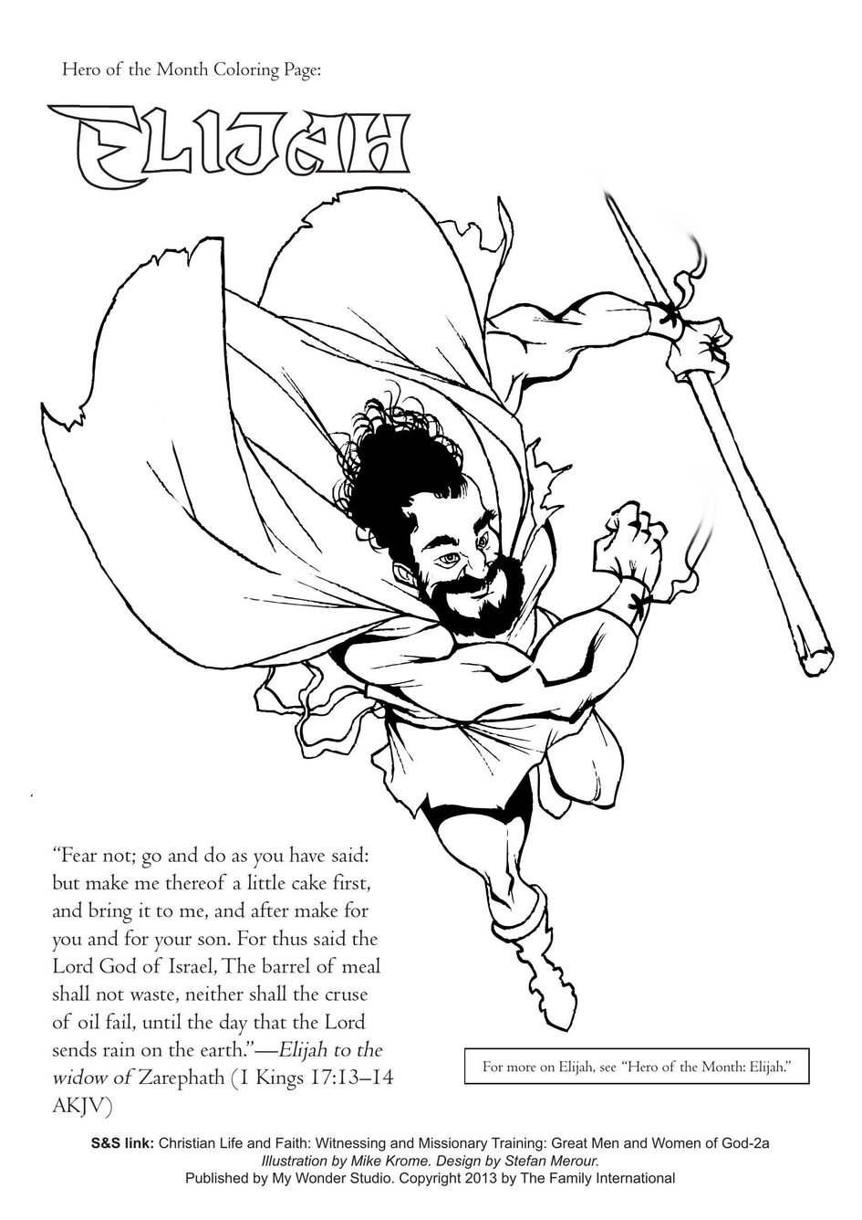 elijah coloring pages