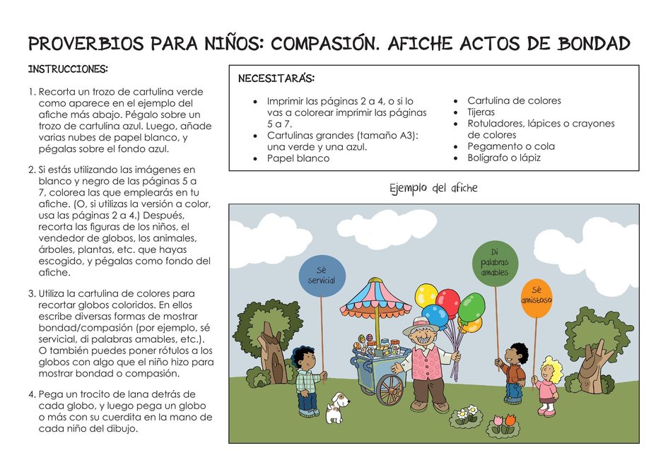 actos de bondad para niños