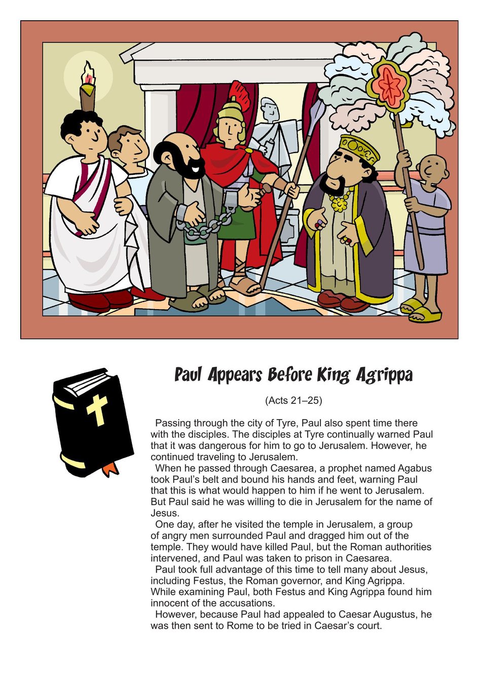 paul and king agrippa coloring pages