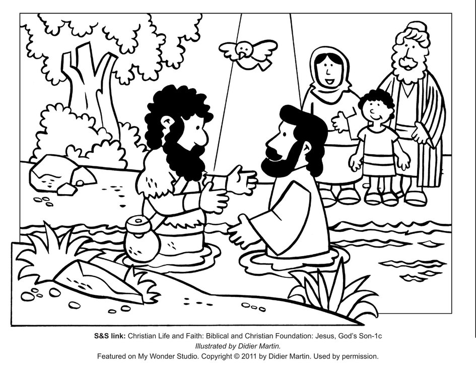Coloring Pages Of A Baptism
